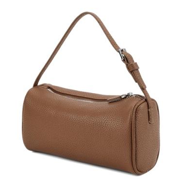Imagem de jaceeshlyn Bolsa tiracolo feminina moderna de couro PU pequena bolsa de designer Hobo Bolsas de ombro, Marrom