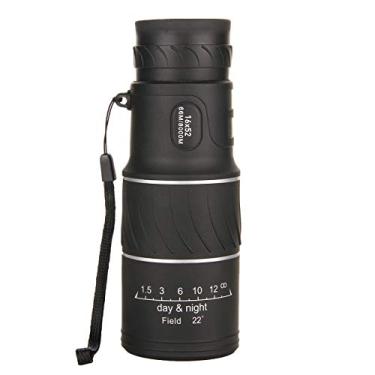 Imagem de Telescópio monocular de alta potência, 16 x 52, binóculos de alta resolução 66/8000 m, binóculos de plástico para exteriores, cor preta, para desportos ao ar livre, para adultos e observação aves.