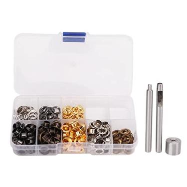 Imagem de Cuofyunl kit de ferramentas de ilhós, resistente, colorido, fácil instalação, conjunto de ilhós de metal para sapatos, bolsas, roupas, artesanato em couro