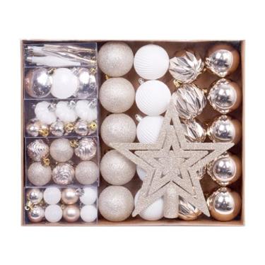 Imagem de Nishiyuenyi Bolas de Natal, Enfeites para Árvore de Natal, Artigos para Festas, Decorações de Árvore de Natal para Noivado, Decoração de Interiores de Hotéis, Branco Champanhe Profundo, Tamanho real