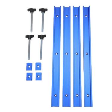 Imagem de Hilitand Trilho Com Ranhura Em T Trilho Deslizante Com Ranhura Em T Guia Em Liga de Alumínio Perfil de Corte Duplo de 400 Mm Com Parafusos Deslizantes M8 para Placa de Prensa para