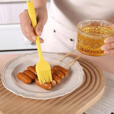 Imagem de Pincéis de cozimento resistentes ao calor, pincel de silicone para pastelaria, molho de manteiga e óleo para espalhar marinadas para churrasco, churrasqueira