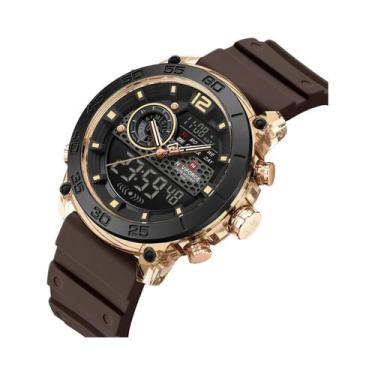 Imagem de Relógio Esportivo Masculino NAVIFORCE Leve Com Duplo Display Luz Notur