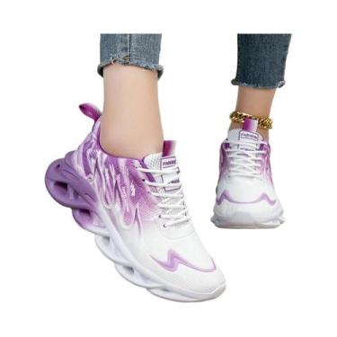 Imagem de Tênis Femininos Modernos Para Corrida, Leves, Com Malha, Sola Macia, A