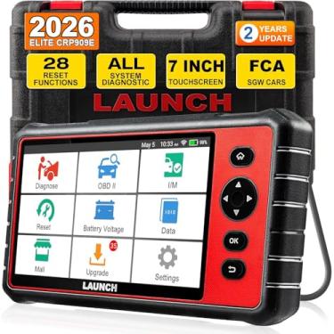 Imagem de LAUNCH CRP909E Elite Scanner OBD2 de sistema completo, ferramenta de digitalização de diagnóstico de carro de nível OE 2025, serviço de reposição 28+, TPMS, SAS, DPF, sangramento ABS, atualização