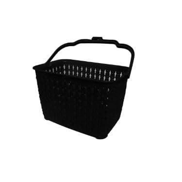 Imagem de Kit Cesto + Prendedores Roupas de Madeira Reforçado Cesto Multiuso com Alça 5 cm x 3 cm para Varal e Secagem ao Ar Livre, Prático para Uso Doméstico(CESTO PRETO)