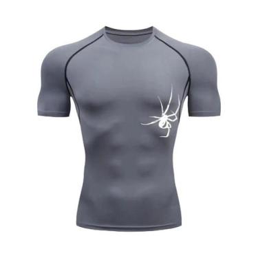 Imagem de Camiseta De Compressão Masculina De Secagem Rápida Para Corrida, Fitne