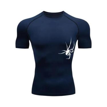 Imagem de Camiseta De Compressão Masculina De Secagem Rápida Para Corrida, Fitne