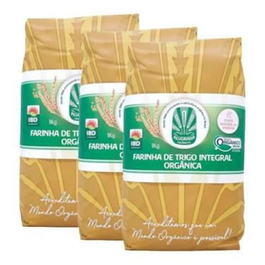 Imagem de Kit 3X: Farinha de Trigo Integral Orgânica Alvorada 1kg