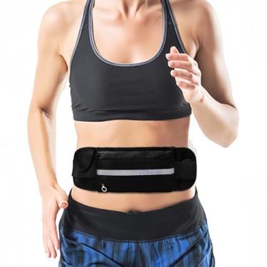 Imagem de Bolsa de cintura de corrida, cintos de corrida para mulheres e homens para pendurar garrafa de água de celular com alça ajustável para exercícios, Preto, Casual