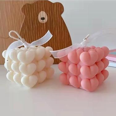 Imagem de Love Molde de silicone para velas de aromaterapia, amor, faça você mesmo, fragrância de gesso, pedra molde de silicone (1 peça)
