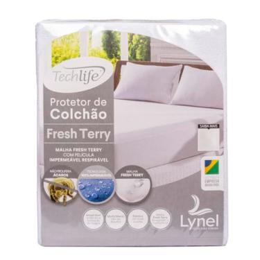 Imagem de Protetor de Colchão Impermeável Lynel Malha Fresh Terry Atoalhado (Solteiro - 90 x 1.90 x 30cm)