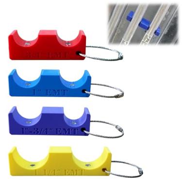 Imagem de Espaçador de conduíte magnético 4 conjuntos de kit de ferramentas de espaçamento de tubos EMT profissionais (3/10.2 cm, 2.5 cm, 2.5 cm a 3/10.2 cm, 1 1/10.2 cm) Fixação magnética forte para