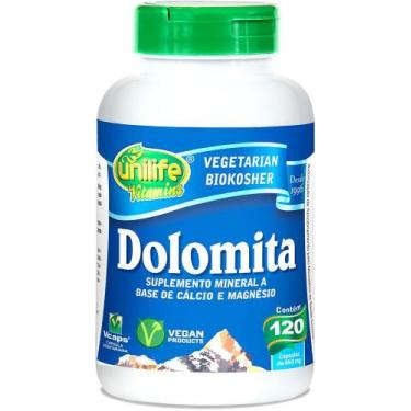 Imagem de Dolomita base de Cálcio e Magnésio Unilife 120 cápsulas de 950mg