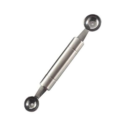 Imagem de Colher de Bola Melão Aço Inoxidável com Função Dupla Faca Escultura Frutas Sorvete Sorbete Sobremesa para Cozinha DIY Ferramentas