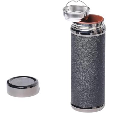 Imagem de SILINE Autêntico copo de argila Yixing 335 g, forro Zisha, filtro de aço inoxidável, xícara de chá saudável (preto)