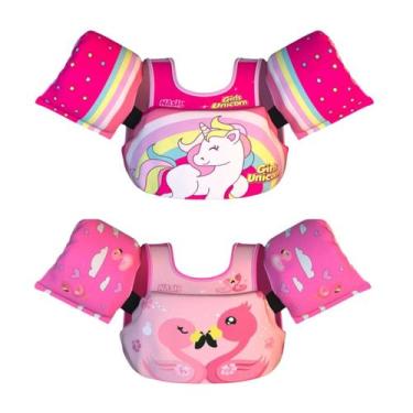 Imagem de Kit Boia Coletes Infantil Salva Vidas Estampas Praia Piscina - Nash Ki