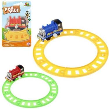 Imagem de Kit 2 Trem Trenzinho de Corda Coloridos Piuí Piuí infantil - Art Brink