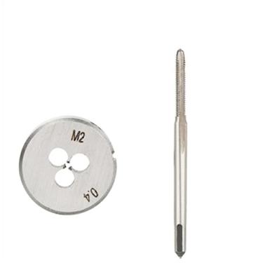 Imagem de Conjunto de 2 peças de torneira e matriz métricas, torneiras de rosca direita M1-M3.5 para parafusos de máquina, ferramentas de rosqueamento de precisão (cor: A, tamanho: M1,2x0,25)