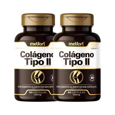 Imagem de Kit 2x Colágeno Tipo 2 Não Desnaturado 60 Cápsulas 500mg Melfort-Unissex
