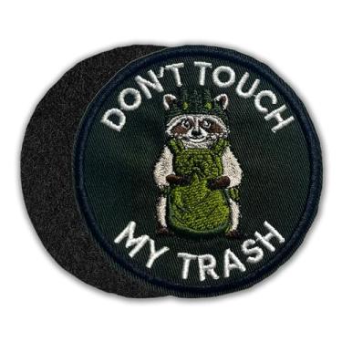 Imagem de Don't Touch My Trash Patch tático engraçado moral 7,6 cm Guerreiro guaxinim, panda de lixo, remendo bordado de gancho e laço para equipamento militar, mochila do exército, colete para cães, presentes