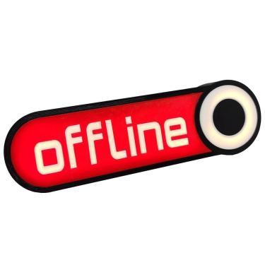 Imagem de Luminária Offline Led Abajur Off-Line Mesa 3D 25,5Cm Fonte