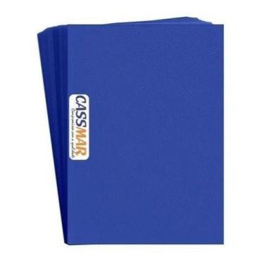 Imagem de Capa Para Encadernação A4 Azul Couro Fundo Pp 0,30 100un - CASSMAR