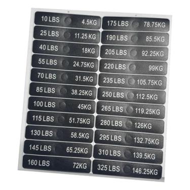 Imagem de MotiveTech Etiquetas para Pilhas de Peso, Etiquetas Adesivas com Números para Equipamentos de Ginástica, Adesivos para Aparelhos de Musculação, Folhas de Etiquet, 4.5 Kg a 146.25 Kg