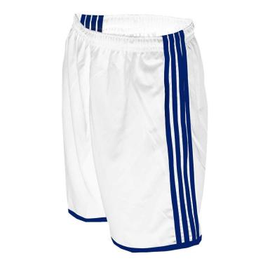 Imagem de Calção Esportivo TRB Modelo Branco com Listras Azuis-Unissex