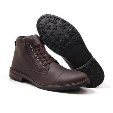 Imagem de Bota Coturno Casual Social Masculina Botina Cano Curto Zíper Lateral-Masculino