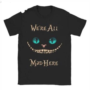 Imagem de Camiseta Feminina Alice No País Das Maravilhas Cheshire Cat, Manga Cur