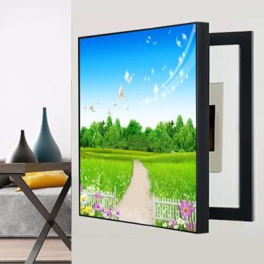 Imagem de Capa de caixa de disjuntor, capa de painel elétrico decorativo para caixas de fusíveis, decoração de parede elegante, design durável e funcional, perfeita para uso doméstico ou escritório