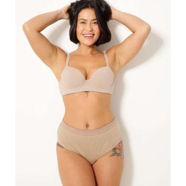 Imagem de Calcinha Feminina Alta Marisa-55632, Marrom, P
