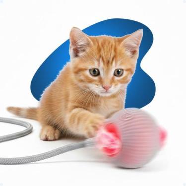 Imagem de Bola Automática Gatos Cães Pet Interativa LED Recarregável - Hxt