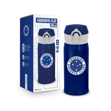 Imagem de Garrafa Térmica Flip - Cruzeiro - 300ml - Brasfoot
