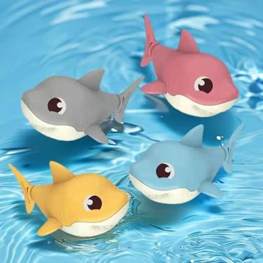 Imagem de Brinquedo para Banho Bebê Tubarão Sortido Domni