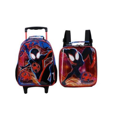 Imagem de Kit Mochila com Rodas 16 Lancheira Spider-Man R2 - Xeryus