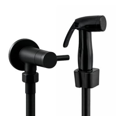 Imagem de Ducha Higiênica Chuveirinho Intimo Preto Fosco Matte de Banheiro em Ab