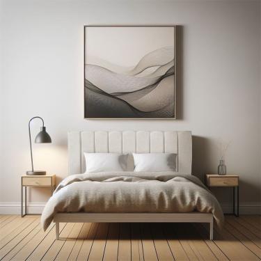 Imagem de Cabeceira King 1,95m Holanda Linho Bege - Pallazio