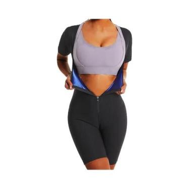 Imagem de Body Modelador Feminino De Alta Compressão, Roupa De Sauna Para Emagre