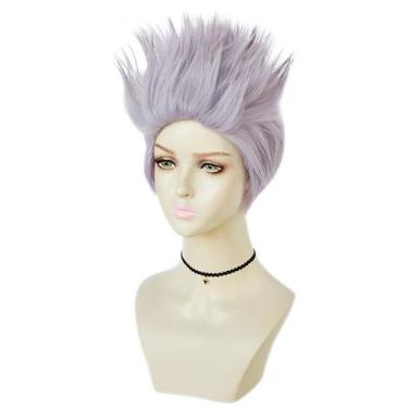Imagem de Peruca de cosplay Jujutsus Kaisen Gojo Satoru para cabelo sintético - 