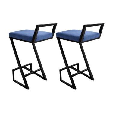 Imagem de KIT 2 Banquetas Para Cozinha Alta Helena Z Para Area Laser Gourmet Chu