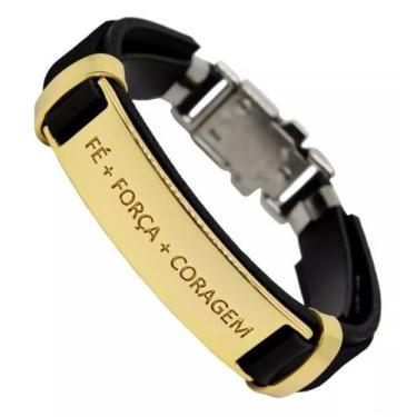 Imagem de Pulseira Bracelete material sintético Ajustável Masculino Feminino Pla