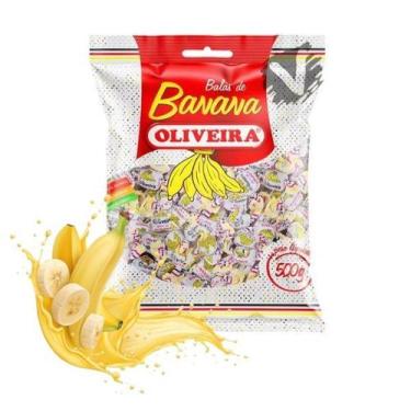 Imagem de Bala Mastigável De Banana Oliveira 500g