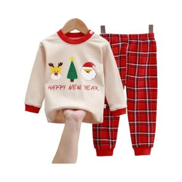 Imagem de Conjunto De Pijama Infantil Vermelho Com Estampa De Desenho Animado, C