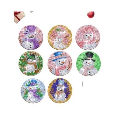Imagem de Conjunto De Porta-Copos De Natal DIY Com Diamantes Para Adultos Com Su