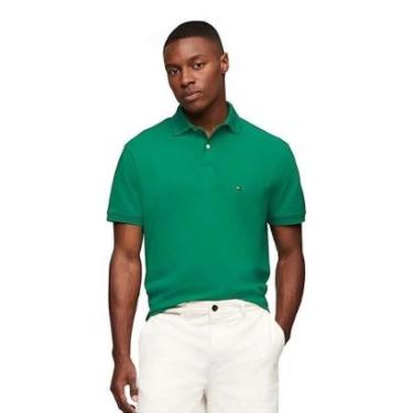 Imagem de Camiseta Gola Polo Tommy Hilfiger Im 1985 Verde Claro Slim-Masculino