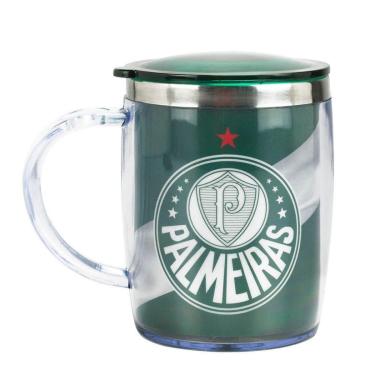 Imagem de Caneca Térmica Faixa Com Tampa 450ml - Palmeiras Mundial-Unissex