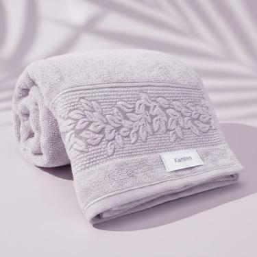 Imagem de Toalha de Rosto Karsten Provence 100% Algodão - Barra Floral Grossa Ma