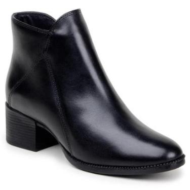 Imagem de Bota Feminina Botinha Chelsea Salto Alto Lisa 100% Couro Legítimo Cano Curto Original Parra Boots-Feminino